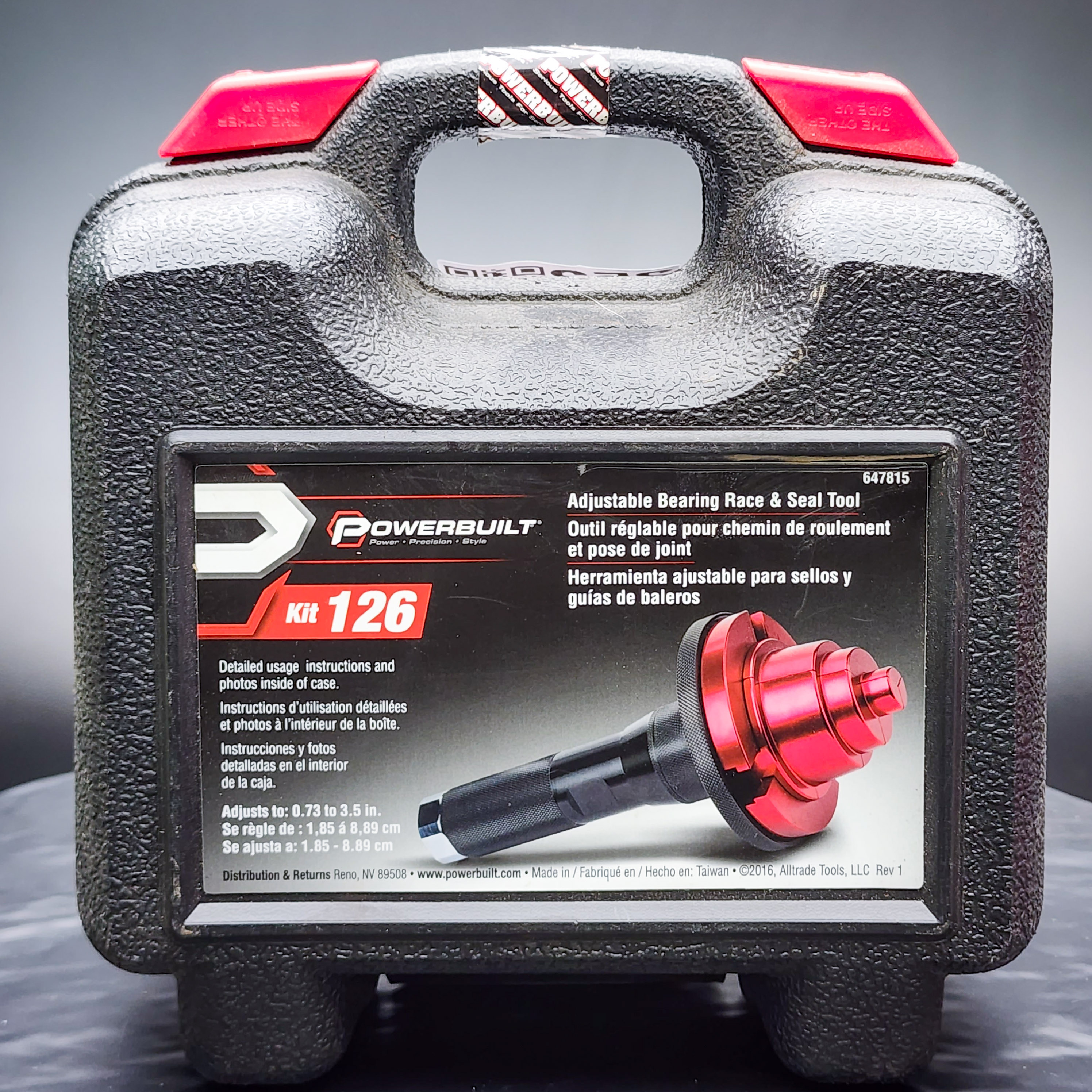 Powerbuilt Adjustable Bearing Race & Seal Installer Tool Kit 126 #648103 - Picture 1 of 2