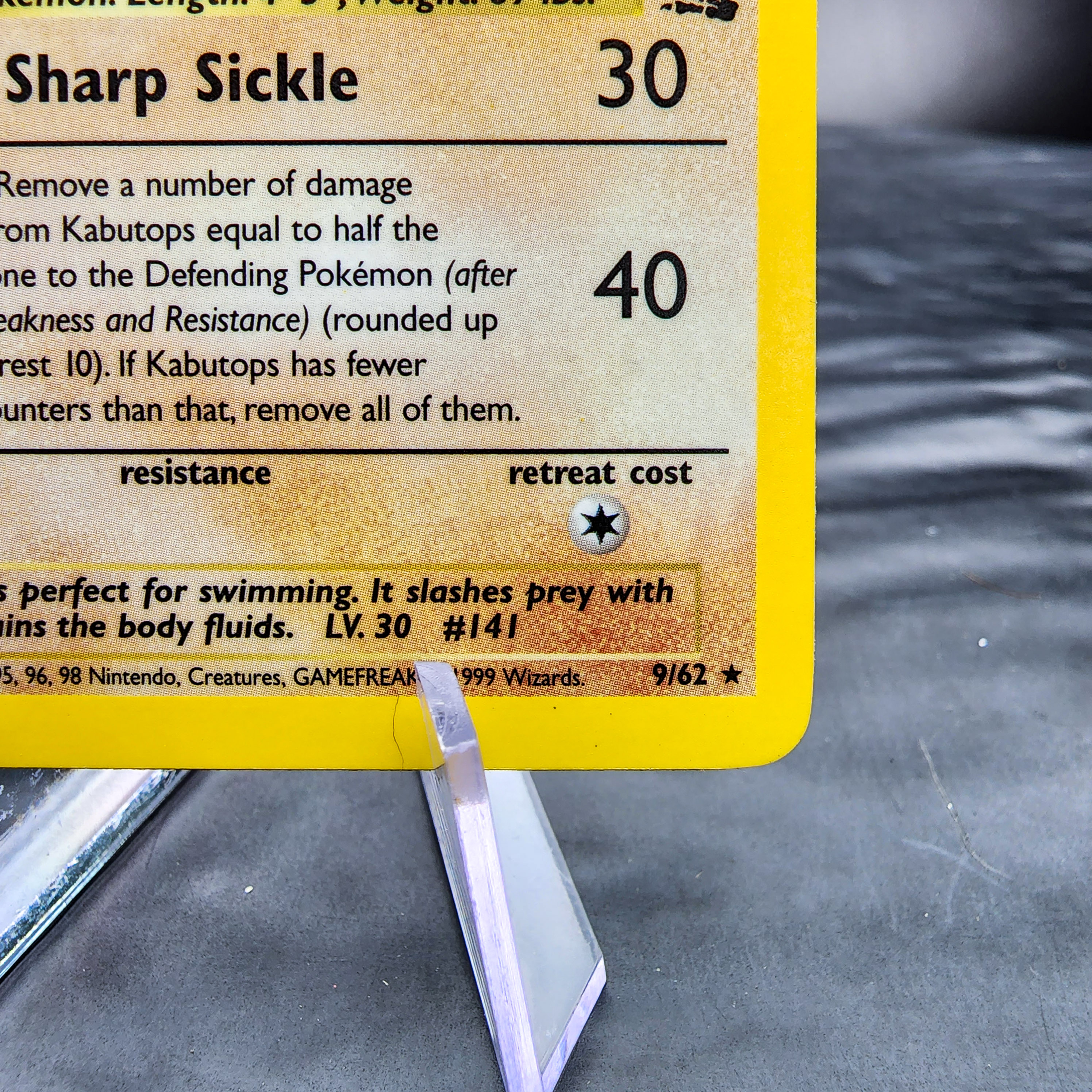 MP Kabutops 9/62 Holo Unlimited Fossil Pokemon Card Rare Collectible - Picture 5 of 7