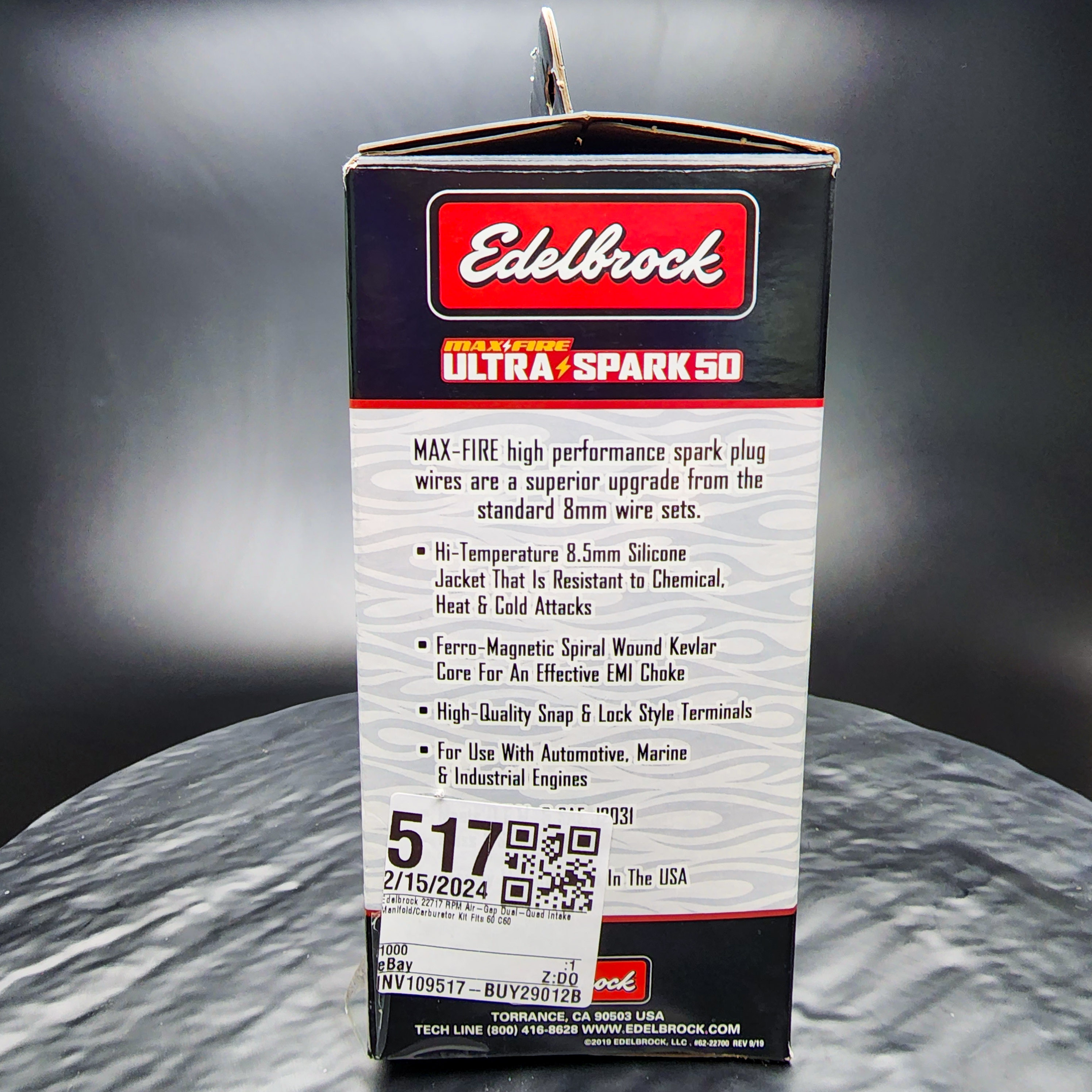 m Edelbrock 22717 RPM Air-Gap Dual-Quad Intake Manifold Carb Kit